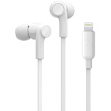 Belkin SOUNDFORM Wired Earbuds with Lightning Connector - Stereo - Lightning Connector - Wired - Earbud - Binaural - In-ear - 3.67 ft Cable - White