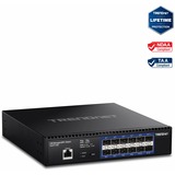 TRENDnet 12-Port 10G Layer 2 Managed SFP+ Switch, TL2-F7120, 12 x 10G SFP+ Ports, 240Gbps, Ethernet Splitter, NDAA & TAA Compliant, Lifetime Protection, Black