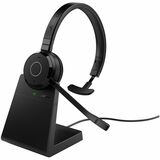 Jabra Evolve 65 TE Headset - Microsoft Teams Certification - Mono - Wireless - Bluetooth - 98.4 ft - 20 Hz to 20 kHz - Over-the-head, On-ear - Monaural - Supra-aural - Electret Condenser, Uni-directional Microphone - Black