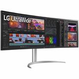 LG 49BQ95C-W 49" Class Dual Quad HD (DQHD) Curved Screen Gaming LCD Monitor - 32:9 - Glossy Black, Textured White