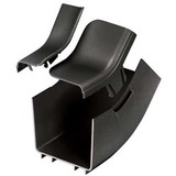 Panduit FiberRunner&reg; Inside Vertical 45 Degree - Black - 8.10" Length - Polycarbonate - 1 Pack