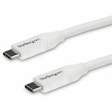 StarTech.com 4m 13 ft USB C to USB C Cable w/ 5A PD - M/M - White - USB 2.0 - USB-IF Certified - USB Type C Cable - USB C Charging Cable - USB C PD Cable