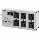 Eaton Tripp Lite Series Isobar 6-Outlet Surge Protector, 6 ft. Cord with Right-Angle Plug, 3330 Joules, Diagnostic LEDs, Metal Housing - 6 x NEMA 5-15R - 1440 VA - 3330 J - 120 V AC Input - 120 V AC Output