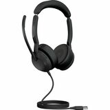 Jabra Evolve2 50 Headset - Stereo - USB Type A - Wired - 20 Hz to 20 kHz - On-ear - Binaural - Supra-aural - 5.58 ft Cable - MEMS Technology, Noise Cancelling Microphone - Noise Canceling