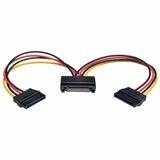 Eaton Tripp Lite Series 15-Pin SATA Power Y Splitter Cable - M/2xF, 18 AWG, 6-in. (15.24 cm)