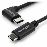 StarTech.com 1m 3 ft Right Angle USB-C Cable M/M - USB 2.0 - USB Type C Cable - 90 degree USB-C Cable - USB C to USB C Cable - USB-C Charge Cable