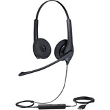 Jabra BIZ 1500 Headset - Stereo - USB - Wired - 32 Ohm - 20 Hz to 6.80 kHz - Over-the-head - Binaural - Supra-aural - 7.55 ft Cable - Noise Canceling - Black