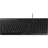 CHERRY STREAM Keyboard - Cable Connectivity - USB Interface - 104 Key(s) - Volume Up, Volume Down, Previous Track, Next Track, Play/Pause, Lock, Email, Browser, Mute, Calculator Hot Key(s) - English (US) - QWERTY Layout - Windows - Scissors Keyswitch - Black