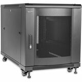 Rocstor SolidRack Rack Cabinet - For Server, Storage, LAN Switch, PDU, IT Equipment, Patch Panel, UPS - 12U Rack Height x 19" Rack Width x 39.37" Rack Depth Enclosed Cabinet - 4 Post - Black - Cold-rolled Steel (CRS) - 1760 lb Static/Stationary Weight Capacity