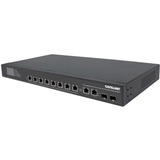 Intellinet 8-Port Gigabit Ethernet Ultra PoE Switch with 4 Uplink Ports and LCD Screen, 8 x PoE ports, IEEE 802.3bt Power over Ethernet (Ultra PoE), 2 x RJ45 Uplink, 2 x SFP Uplink, 380 W, Endspan, 19" Rackmount (With C14 2 Pin Euro Power Cord), Box