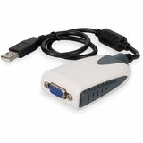 AddOn USB A 2.0 Male to VGA Female Black Adapter