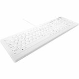 Active Key AK-C8112 Keyboard - Cable Connectivity - USB Type A Interface - French - Membrane/Scissor Keyswitch - White