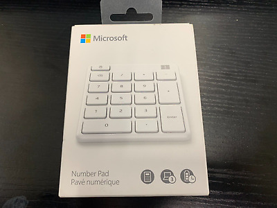 [12MSSNP18K-GLCR] Microsoft Number Pad numeric keypad Universal Bluetooth White