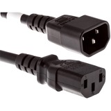 Unirise Power Cord C13-C14, 14AWG, 15amp, 250V, SJT Jacket, Black 6ft