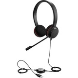 Jabra Evolve 20 Headset - Microsoft Teams Certification - Stereo - USB Type C, USB Type A - Wired - 20 Hz to 20 kHz - Over-the-head, On-ear - Binaural - Supra-aural - 6.89 ft Cable - Electret Condenser, Uni-directional Microphone