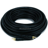 Monoprice Coaxial Audio/Video Cable - 50 ft Coaxial A/V Cable for Audio/Video Device - First End: 1 x RCA Audio/Video - Male - Second End: 1 x RCA Audio/Video - Male - Shielding - Gold Plated Connector