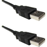 Weltron USB 2.0 A Male to A Male Cable - USB Data Transfer Cable for Printer, Keyboard, Mouse - First End: 1 x USB 2.0 Type A - Male - Second End: 1 x USB 2.0 Type A - Male - Shielding - Black