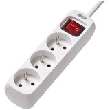 Eaton Tripp Lite Series 3-Outlet Power Strip - French Type E Outlets, 220-250V AC, 16A, 1.5 m Cord, Type E Plug, White
