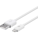 Monoprice Select Proprietary/USB Data Transfer Cable - 10 ft Proprietary/USB Data Transfer Cable - First End: 1 x Lightning - Male - Second End: 1 x USB Type A - Male - MFI - Gold Plated Connector - White
