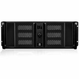 iStarUSA 4U Compact Stylish Rackmount Chassis - Rack-mountable - Black - Aluminum, Steel - 4U - 7 x Bay - ATX, Micro ATX Motherboard Supported - 3 x Fan(s) Supported - 4 x External 5.25" Bay - 1 x External 3.5" Bay - 2 x Internal 3.5" Bay - 7x Slot(s) - 2 x USB(s)