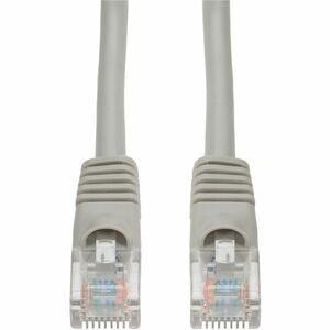 AddOn 8in Gray CAT 6 PVC Ethernet Cable Snagless Bubble Boot RJ-45 M/M