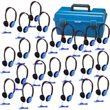 Hamilton Buhl Lab Pack Headphone - Stereo - Mini-phone (3.5mm) - Wired - 32 Ohm - 20 Hz to 20 kHz - On-ear - Binaural - Ear-cup - 5 ft Cable - Blue - 24