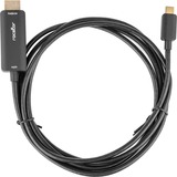 Rocstor Premium USB-C to HDMI Cable 4K/60Hz - 10 ft HDMI/USB-C A/V Cable for Audio/Video Device, Desktop Computer, Notebook, Chromebook, Monitor, Projector, HDTV, Computer, Workstation, MacBook, TV, ... - First End: 1 x 24-pin USB Type C - Male - Second End: 1 x 19-pin HDMI Digital Audio/Video - Male - Supports up to 3840 x 2160 - Black - 1