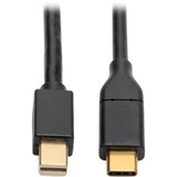 Eaton Tripp Lite Series USB-C to Mini DisplayPort Active Adapter Cable (M/M), 4K 60 Hz, Black, 6 ft. (1.8 m)