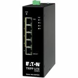 Eaton Tripp Lite Series 5-Port Unmanaged Industrial Gigabit Ethernet Switch - 10/100/1000 Mbps, PoE+ 30W, -10° to 60°C, DIN Mount, TAA