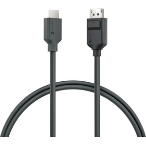 Alogic Elements DisplayPort to HDMI Cable - 3.28 ft DisplayPort/HDMI A/V Cable for Notebook, Audio/Video Device, Projector, Monitor, Computer, Display - First End: 1 x DisplayPort Digital Audio/Video - Male - Second End: 1 x HDMI 1.4 Digital Audio/Video - Male - 10.2 Gbit/s - Supports up to 1920 x 1080 - 30 AWG - Dark Gray - 1 / Pack