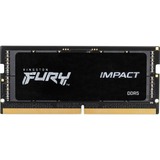 Kingston FURY Impact 16GB DDR5 SDRAM Memory Module - For Notebook, Gaming Notebook - 16 GB (1 x 16GB) - DDR5-4800/PC5-38400 DDR5 SDRAM - 4800 MHz - CL38 - 1.10 V - Non-ECC - Unbuffered - 262-pin - SoDIMM - Lifetime Warranty