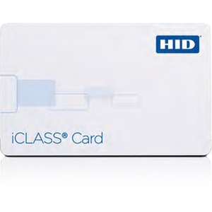 HID iCLASS Card - Printable - Smart Card - 3.39" x 2.13" Length - White - Polyvinyl Chloride (PVC)