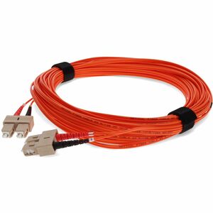 AddOn 15m SC to SC Orange OM1 Duplex OFNR (Riser-Rated) MMF Fiber Patch Cable