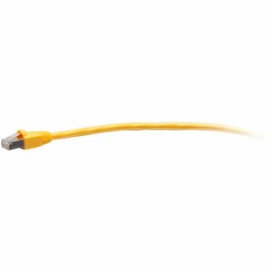 C2G F-Series Cat.6 Patch Network Cable - 3 ft Category 6 Network Cable for Network Adapter, Switch, Hub, Router, Network Device, Server - First End: 1 x RJ-45 Network - Male - Second End: 1 x RJ-45 Network - Male - 1 Gbit/s - Patch Cable - Shielding - Gold Plated Contact - Riser - 26 AWG - Yellow - TAA Compliant