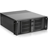 iStarUSA 4U Compact Stylish Rackmount Chassis with 500W Redundant Power Supply - Rack-mountable - Black - Aluminum Alloy, SECC, Zinc-coated Steel - 4U - 10 x Bay - 500 W - Power Supply Installed - ATX, Micro ATX Motherboard Supported - 2 x Fan(s) Supported - 6 x External 5.25" Bay - 2 x External 3.5" Bay - 2 x Internal 3.5" Bay - 7x Slot(s) - 2 x USB(s)
