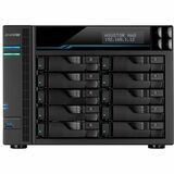Asustor Lockerstor 10 AS6510T - 10 Bay NAS, 2.1GHz Quad-Core, 2 M.2 NVMe SSD Slot, 10GbE Port, 2.5GbE Port, 8GB RAM DDR4, Enterprise Network Attached Storage (Diskless)