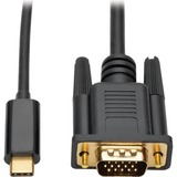 Eaton Tripp Lite Series USB-C to VGA Active Adapter Cable (M/M), Black, 3 ft. (0.9 m)