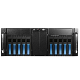 iStarUSA D Storm D-410-B10SA System Cabinet - Rack-mountable - Black, Blue - Zinc-coated Steel - 4U - 14 x Bay - ATX, EATX, Micro ATX Motherboard Supported - 2 x Fan(s) Supported - 4 x External 5.25" Bay - 10 x External 3.5" Bay - 7x Slot(s) - 1 x USB(s)