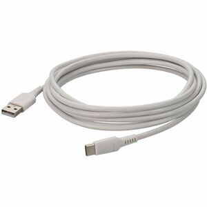 AddOn 2m (6.6ft) USB C Male to USB A 2.0 Male Sync and Charge White Cable