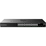 Grandstream Enterprise Layer 2+ Managed Network Switch - 24 Ports - Manageable - Gigabit Ethernet - 1000Base-T, 1000Base-X - 2 Layer Supported - Modular - 4 SFP Slots - 400 W Power Consumption - 360 W PoE Budget - Twisted Pair, Optical Fiber - PoE Ports - Desktop, Wall Mountable, Rack-mountable