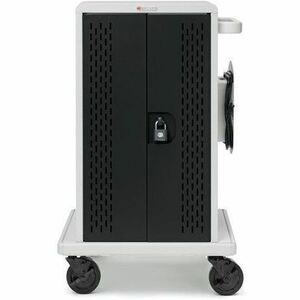 Bretford CORE M Cart - 3 Shelf - 4 Casters - Steel - 26.10" Width x 26.50" Depth x 41.40" Height - Maroon, Charcoal - For 36 Devices