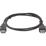 Kramer USB 2.0 A (M) to A (F) Extension Cable - 10 ft USB Data Transfer Cable for Computer, Peripheral Device, Printer, Scanner, Camera, Keyboard, Mouse - First End: 1 x USB 2.0 Type A - Male - Second End: 1 x USB 2.0 Type A - Female - 480 Mbit/s - Extension Cable - Nickel Plated Connector - 28/24 AWG