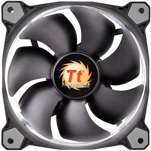 Thermaltake Riing 12 High Static Pressure LED Radiator Fan (3 Fans Pack) - 3 Pack - 4.72" Maximum Fan Diameter - 40.60 CFM Maximum Airflow - 1500 rpm - Hydraulic Bearing - 3-pin - White LED - 3 - Case - 4.6 Year Life