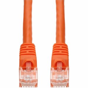 AddOn 50ft Orange CAT 5E PVC Ethernet Cable Snagless Bubble Boot RJ-45 M/M