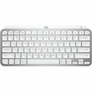 Logitech MX Keys Mini Minimalist Wireless Illuminated Keyboard, Compact, Bluetooth, USB-C, Pale Gray