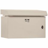 Eaton Tripp Lite Series SmartRack Industrial Enclosure - NEMA 3R, Wall Mount, Metal, Locking, Hinged Back, Fan With Thermal Switch, 28 in. Depth, 6U, Gray