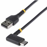 StarTech.com 3ft (1m) USB A to C Charging Cable Right Angle, Heavy Duty Fast Charge USB-C Cable, Durable and Rugged Aramid Fiber, 3A