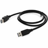 AddOn 6ft USB A 3.0 Male to USB A 3.0 Female Black Extension Cable
