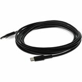 AddOn 1.0m (3.3ft) USB C Male to USB A 2.0 Male Sync and Charge Black Cable