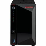 Asustor AS5402T, 2 Bay NAS, Intel Quad-Core 2.0GHz CPU, 4X M.2 NVMe SSD Slots, 2x2.5GbE Ports, 4GB DDR4 RAM, for Gaming and Live Stream, Network Attached Storage(Diskless)